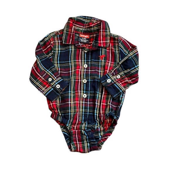 Wrangler | Plaid Button Down Onesie for Baby Boys - Picture 1 of 5